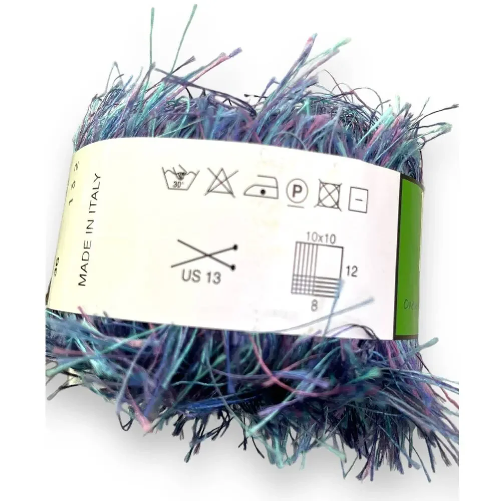 3 skeins Filati FF PARK Eyelash Yarn | 36 Blue Lavender | Made in Italy - Picture 7 of 7